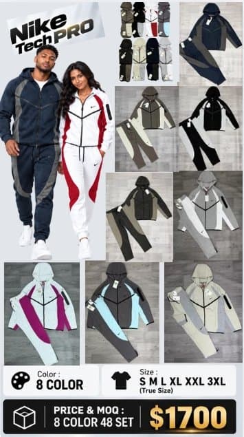 Nike Tech Men's Fleece Color-Block Tracksuit
