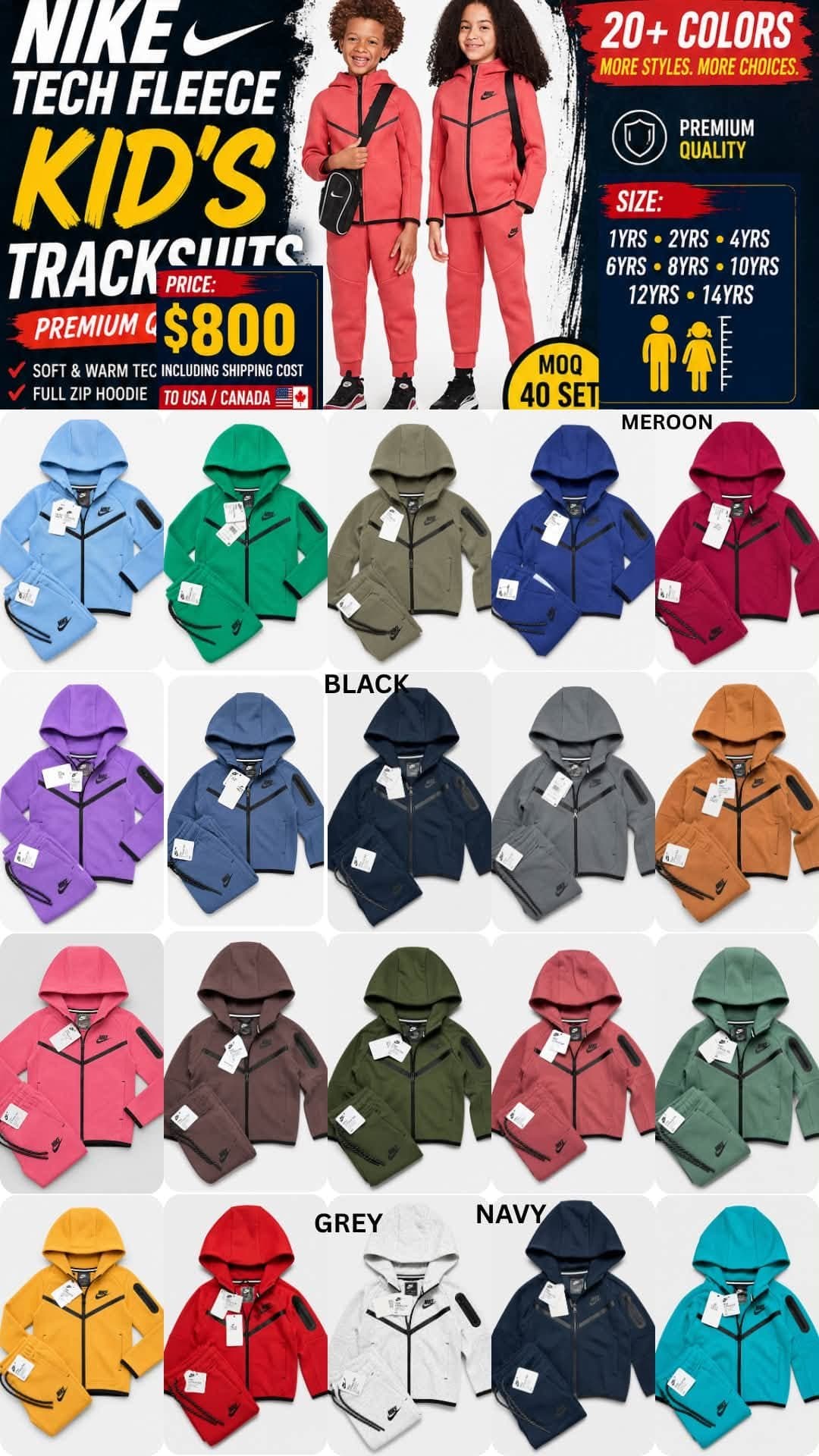 Kids' Tech Fleece 2-Piece Full-Zip Set