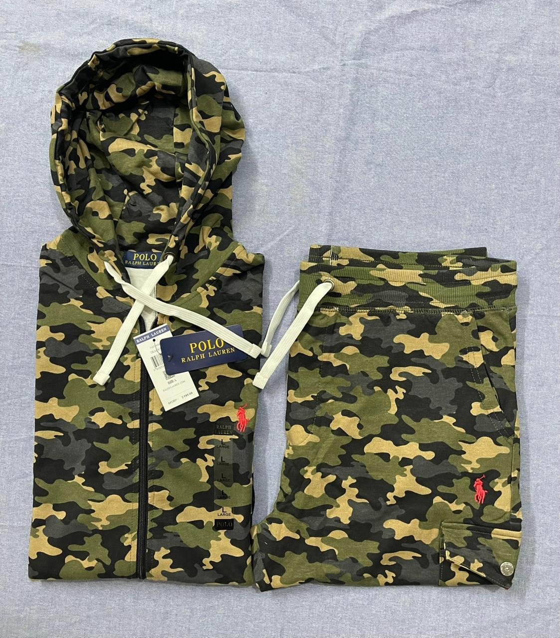 Polo Ralph Lauren men's full-zip hoodie and sweatpants set.