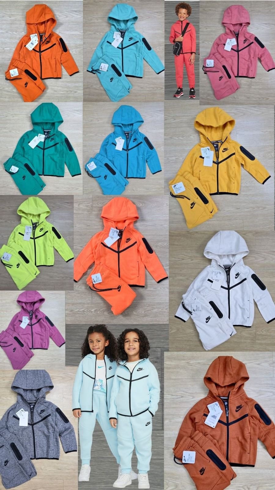 KIDS NIKE TECH JOGGERS SET